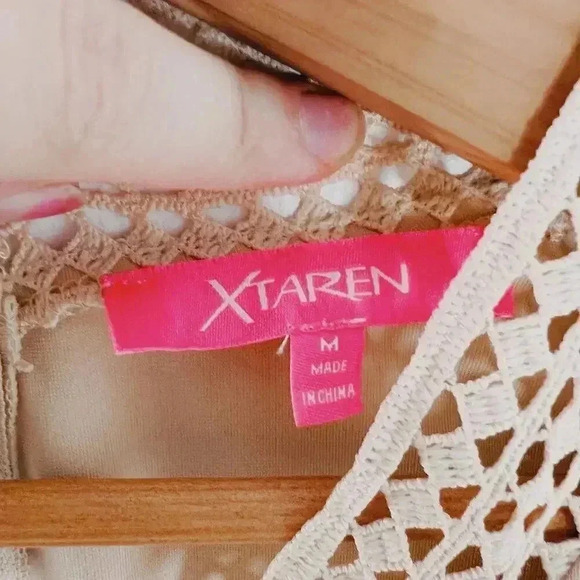 Xtaren Nude Mesh Bodycon Dress Clubbing Party Festival Rave Women's Size M - Picture 4 of 6